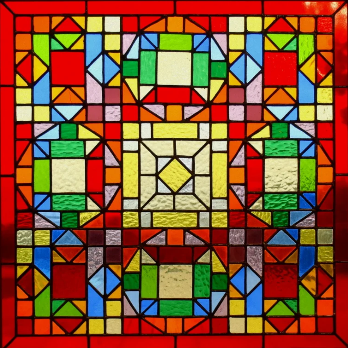 Dedale 60X60 Création vitrail tiffany