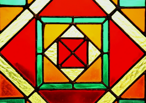 Dedale 60X60 Création vitrail tiffany
