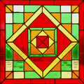Dedale 60X60 Création vitrail tiffany