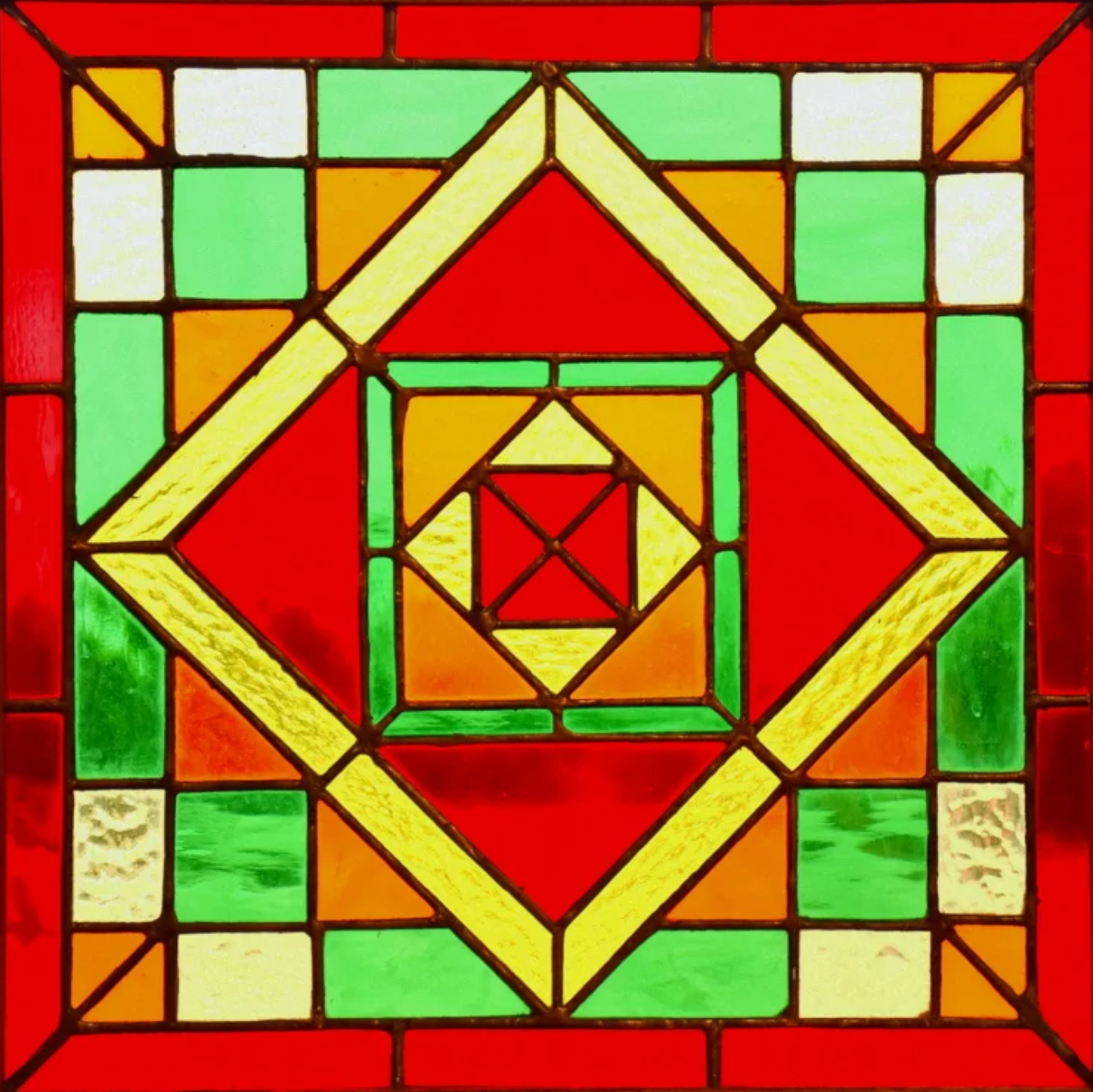 Dedale 60X60 Création vitrail tiffany