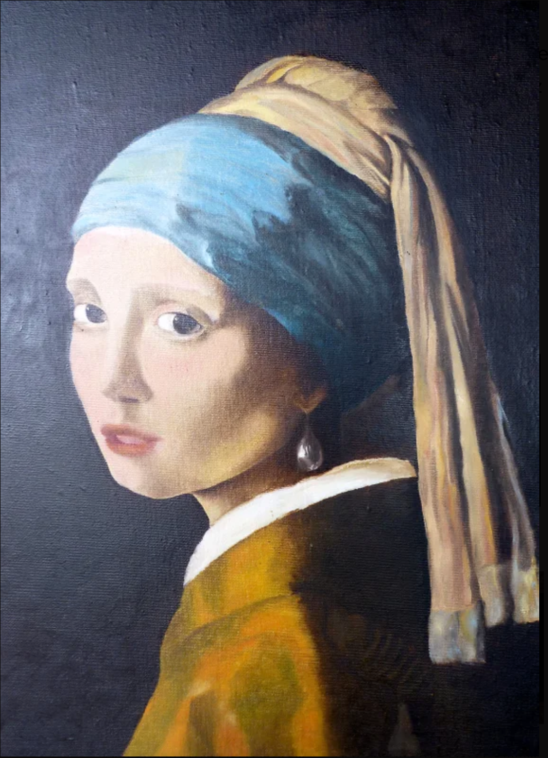 Jeune fille a la perle 61x46 Reproduction Wermeer