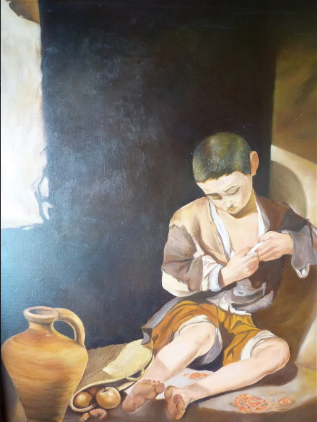 Murillo "Le jeune mendiant" 91x73 - Reproduction