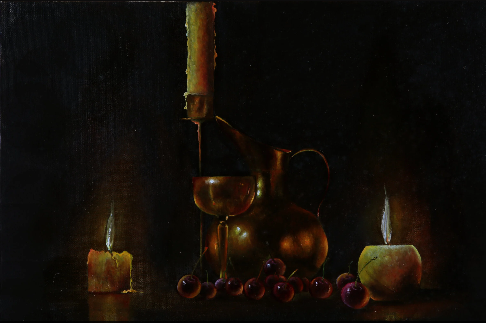 nature morte aux cerises 73x54 création