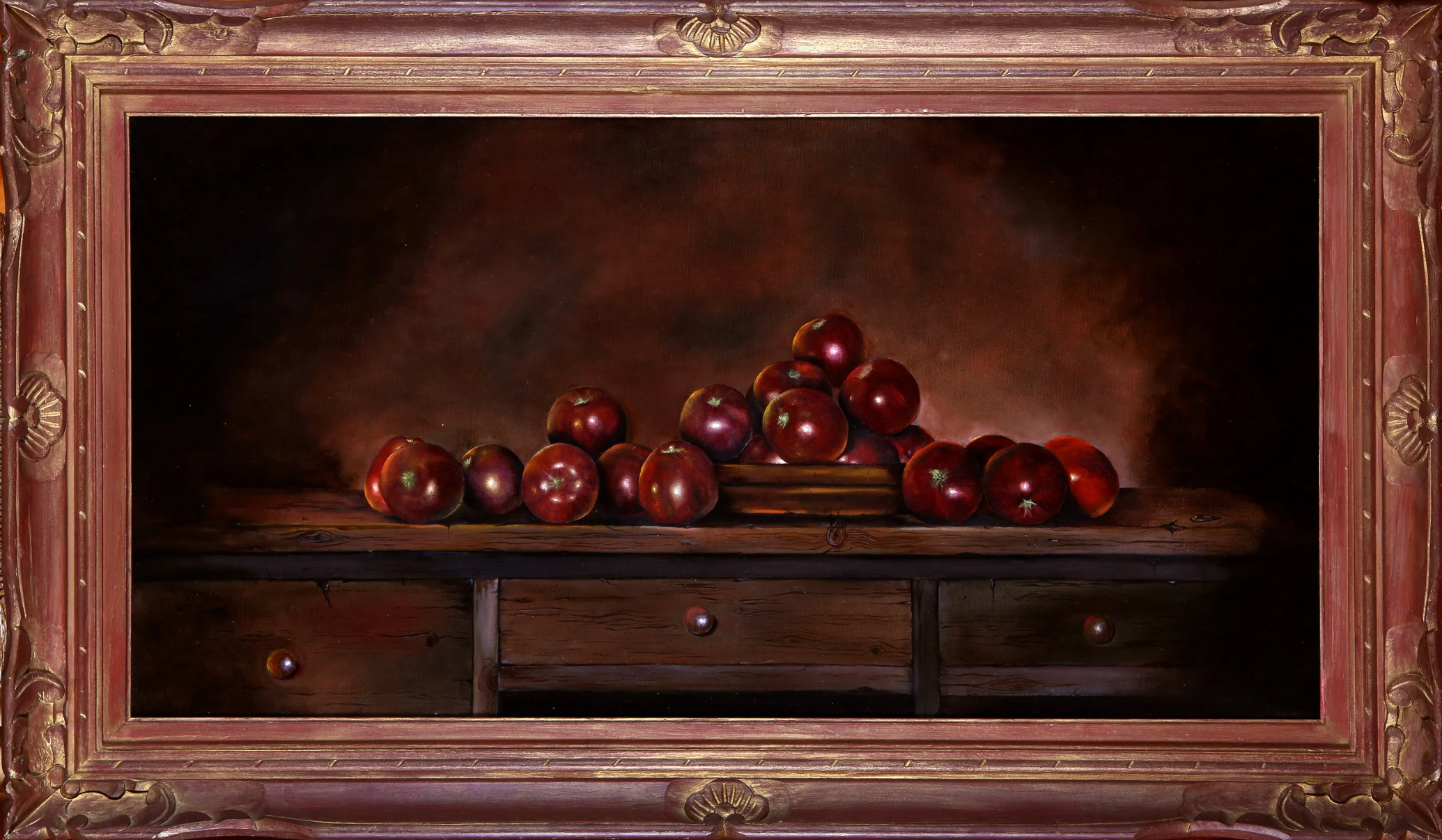 nature morte aux pommes 100x50 création