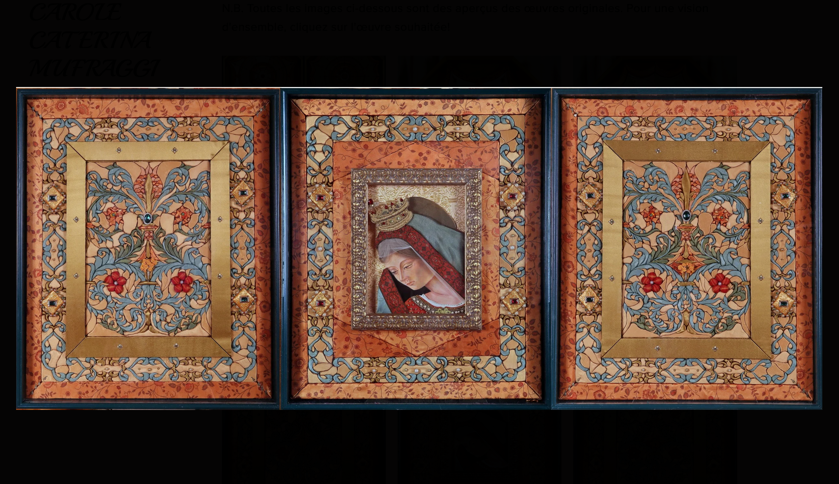 triptyque aux arabesques (3X95X78)